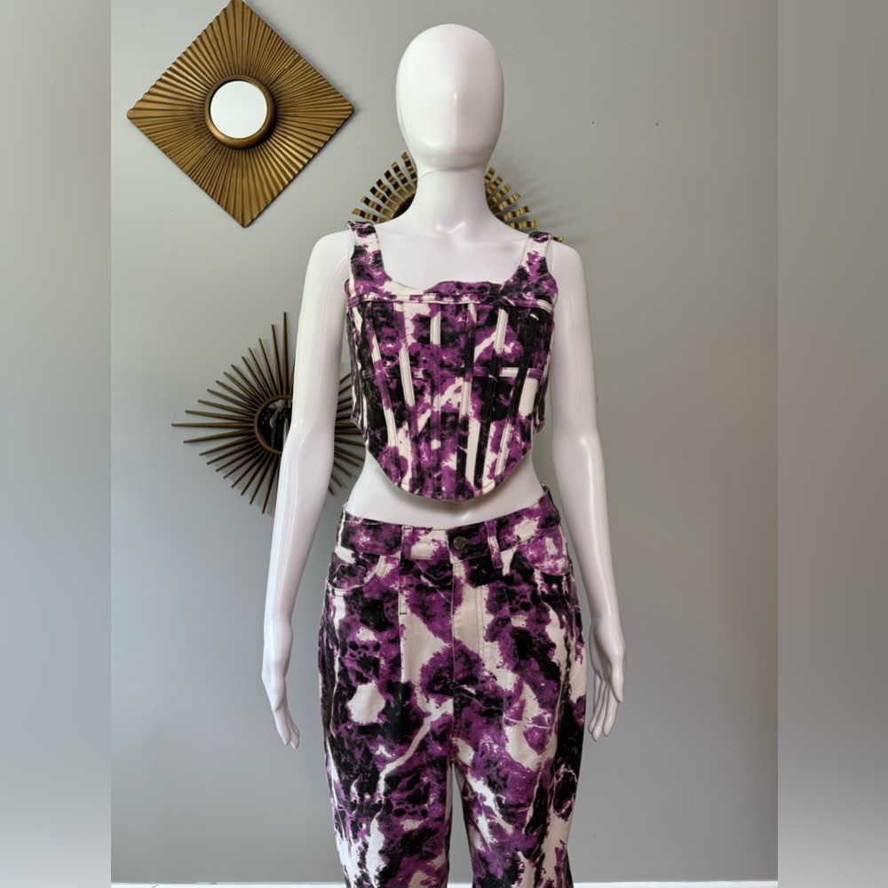 EITH - Purple Paint Corset & Pants Set - Picture 3 of 10